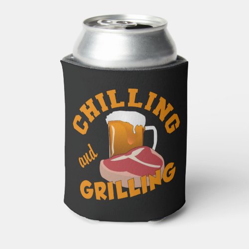 Chilling  Grilling custom monogram can cooler