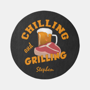 Chilling & Grilling custom name Outdoor Rug
