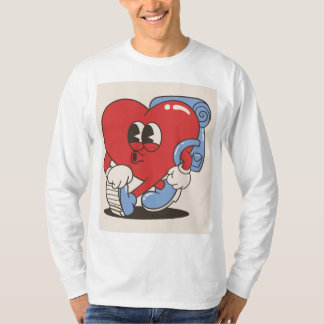 Chilling Heart Design Long Sleeve T-Shirt