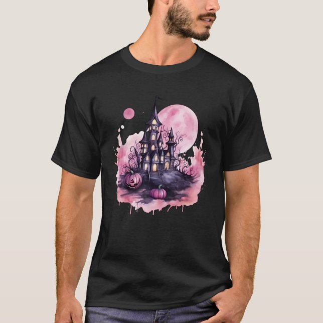 Chilling Manor: Spooky Home & Halloween Gear T-Shirt (Front)