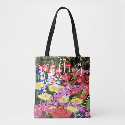 Chilling Multicolor Painting  Brilliant Flowers Tote Bag