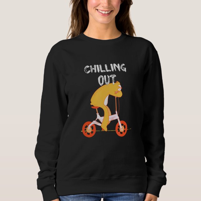 Chilling Out Sloth Vacation Sloth Tour Summer Holi Sweatshirt (Front)