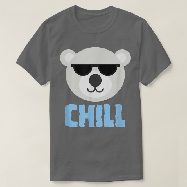 Chilling Polar Bear In Sun Glasses 501  T-Shirt (Design Front)