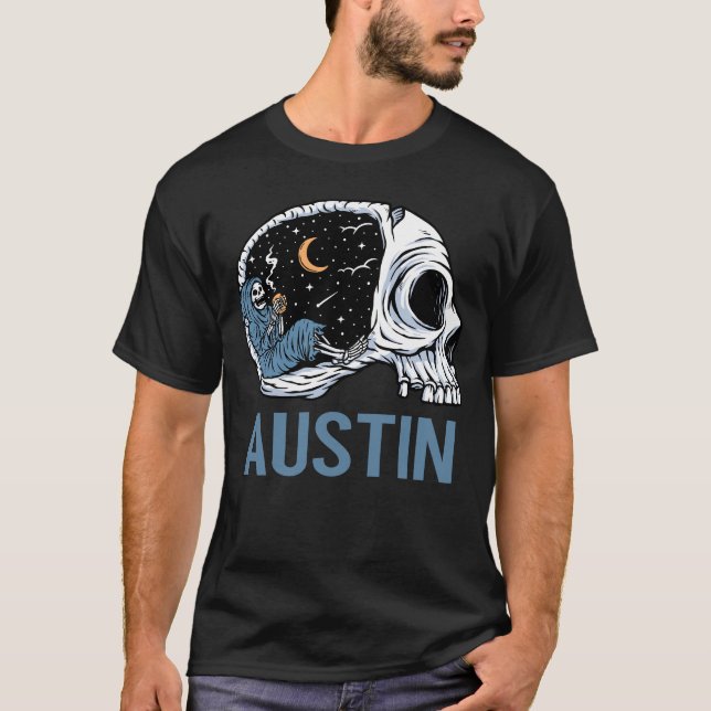 Chilling Skeleton - Austin T-Shirt (Front)