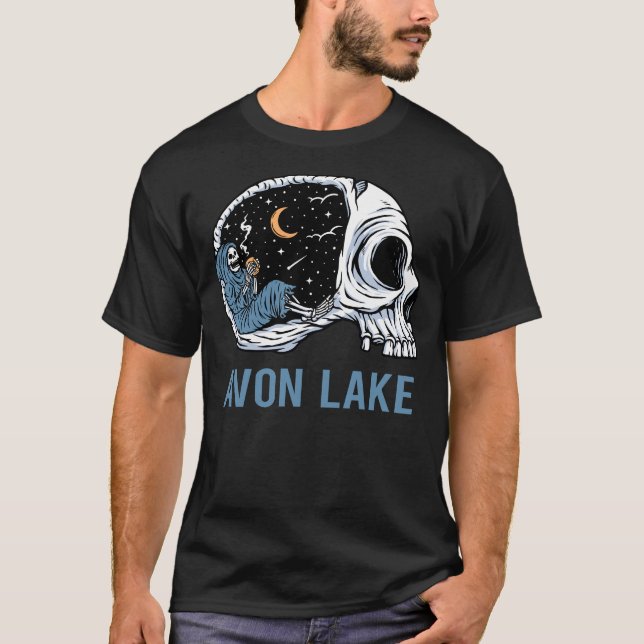 Chilling Skeleton Avon T-Shirt (Front)