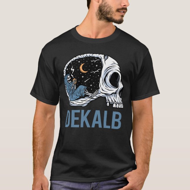 Chilling Skeleton - DeKalb T-Shirt (Front)