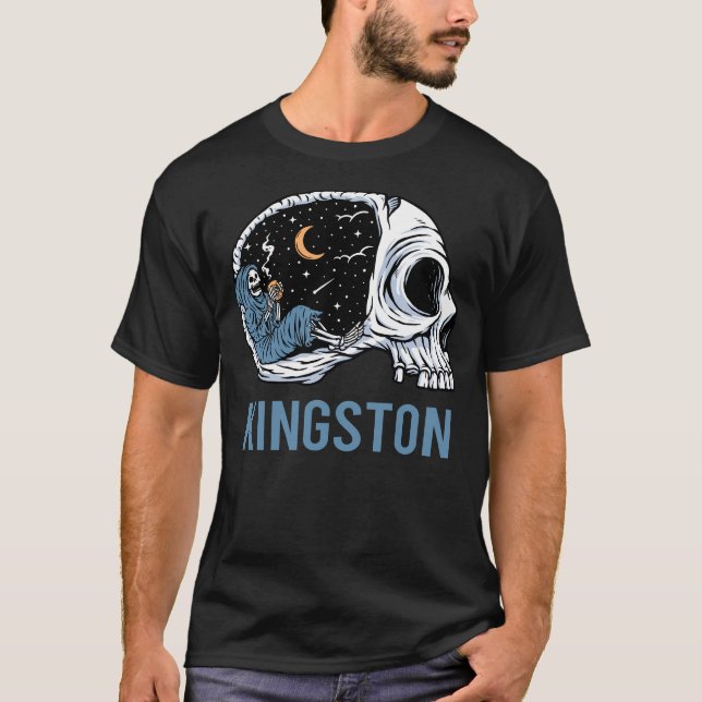 Chilling Skeleton Kingston T-Shirt (Front)