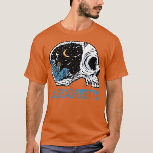 Chilling Skeleton Massachusetts  T-Shirt