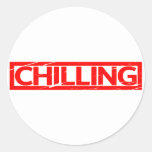 Chilling Stamp Classic Round Sticker