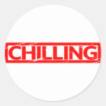 Chilling Stamp Classic Round Sticker
