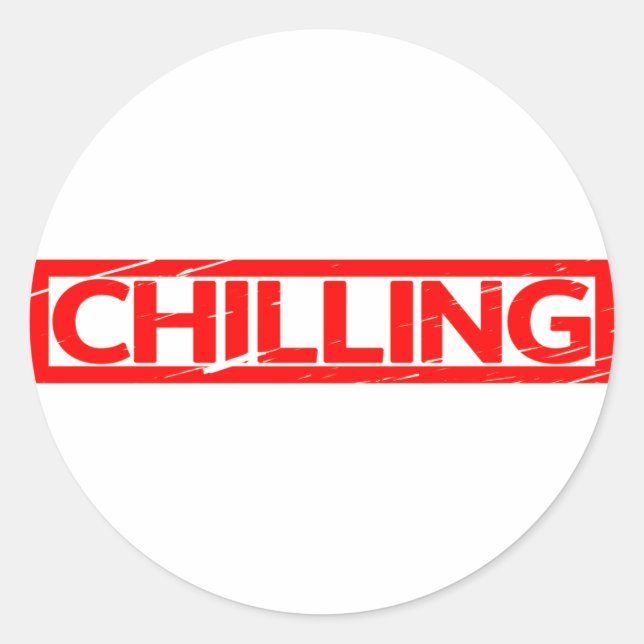 Chilling Stamp Classic Round Sticker (Front)