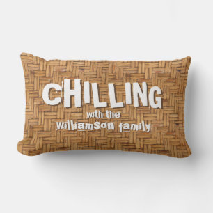 Chilling Wicker Summer Lumbar Pillow