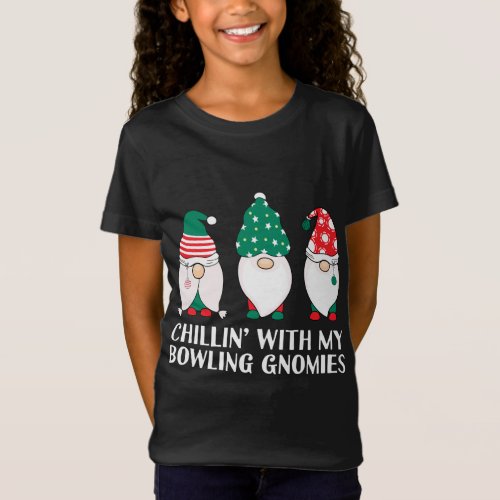 Chilling With My Bowling Gnomies PJ Funny Gnome Pu T_Shirt