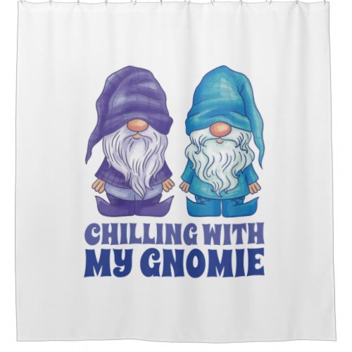 Chilling with my gnome shower curtain