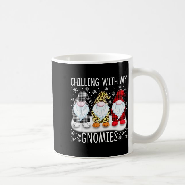 Chilling With My Gnomies Funny Group Of Gnomes Chr Coffee Mug (Right)