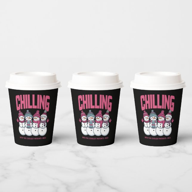 Chilling With The Coolest Patients NICU Christmas  Paper Cups (Multi)