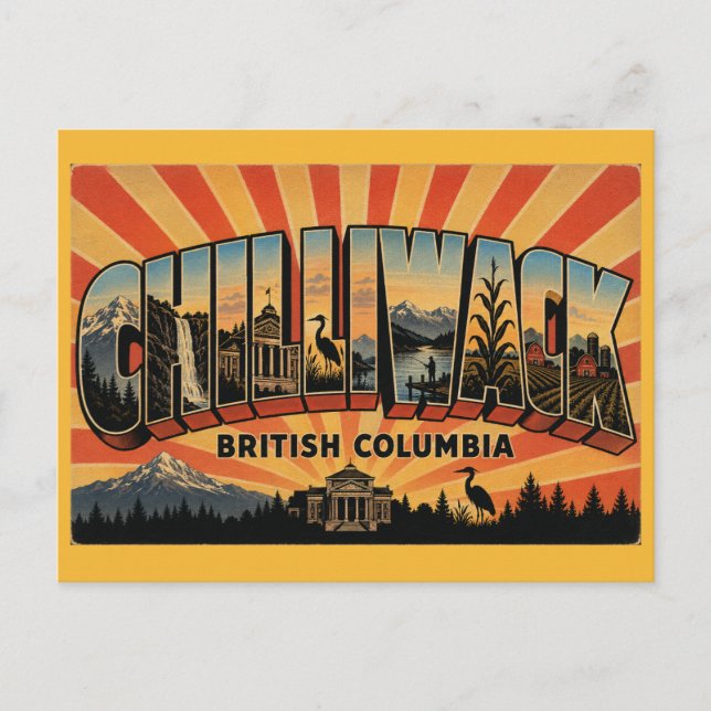 Chilliwack BC Valley Gateway Postcard (Front)