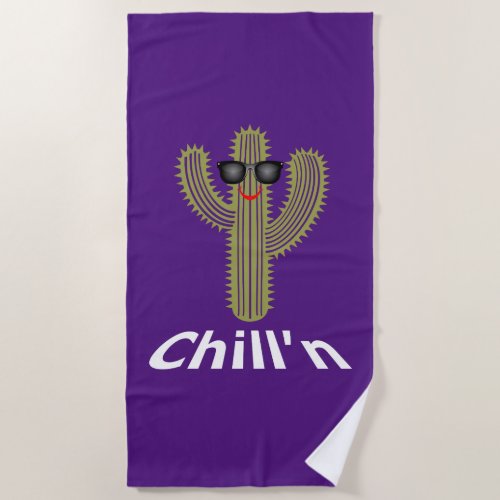 Chilln Cactus Design _ Beach Towel