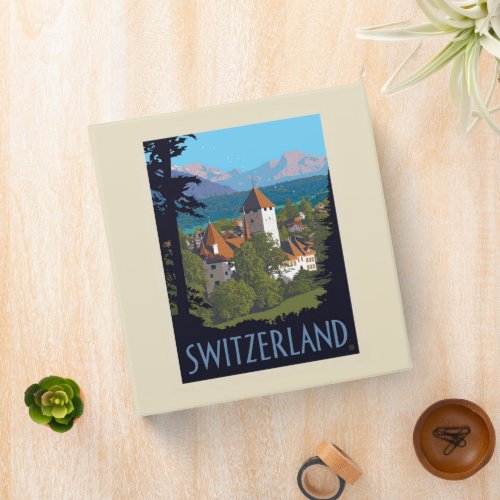 Chillon Castle  Switzerland 3 Ring Binder