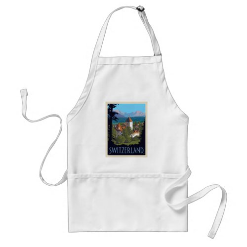 Chillon Castle  Switzerland Adult Apron