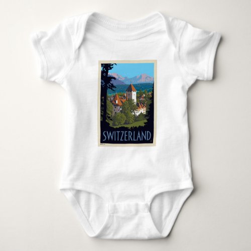 Chillon Castle  Switzerland Baby Bodysuit