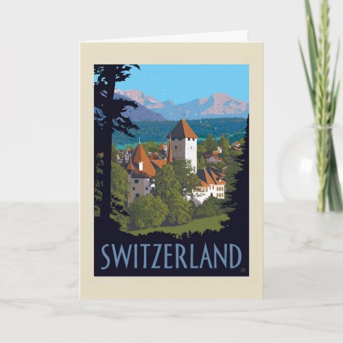 Chillon Castle  Switzerland Card