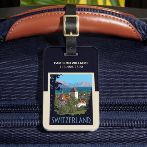 Chillon Castle  Switzerland Luggage Tag