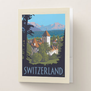 Chillon Castle Switzerland Pocket Folder