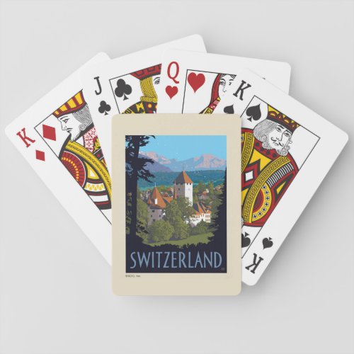 Chillon Castle  Switzerland Poker Cards