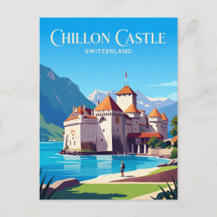 Chillon Castle Switzerland Postcard
