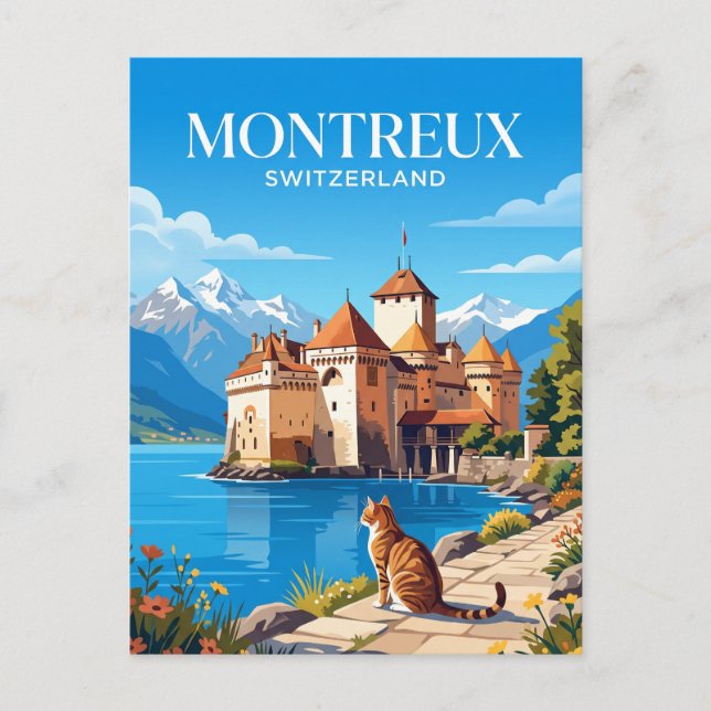 Chillon Castle Switzerland Postcard (Front)