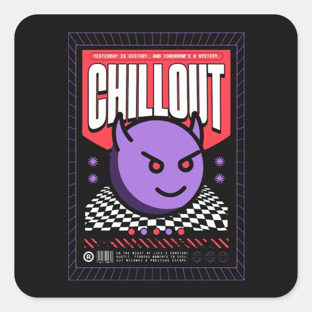 Chillout Streetwear Square Sticker (Front)