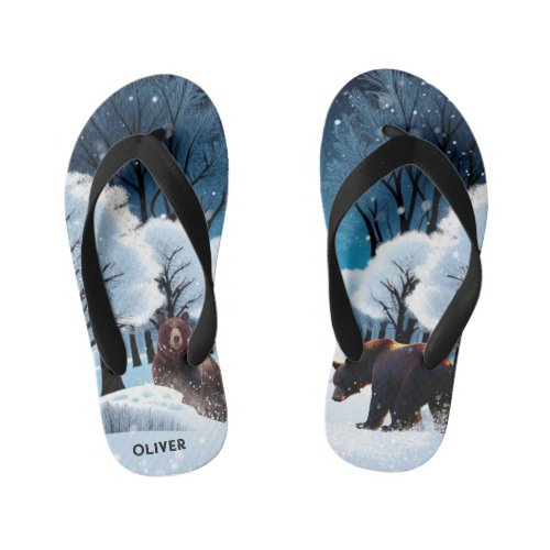 Chilly Bear Kids Flip Flops