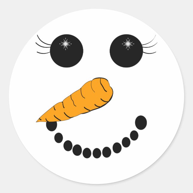 Chilly Face Classic Round Sticker (Front)