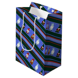 Chilly Gnomies Stripe (Small) Gift Bag