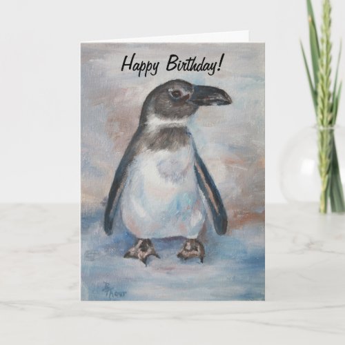 Chilly Little Penguin Birthday Card