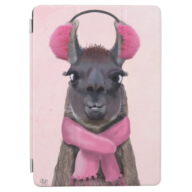 Chilly Llama Pink iPad Air Cover (Front)