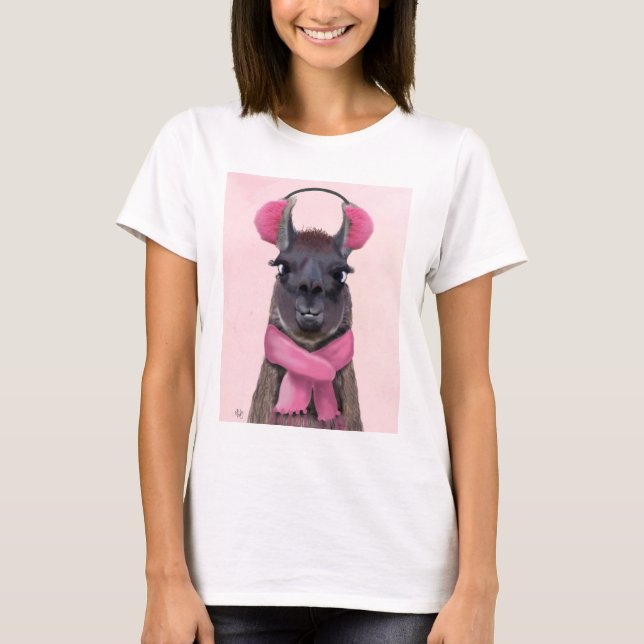 Chilly Llama Pink T-Shirt (Front)