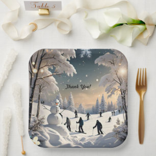 "Chilly Nights Ahead" Paper Plates