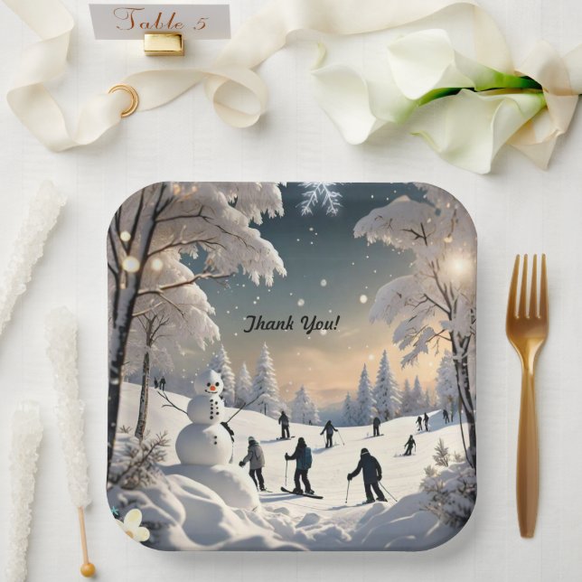 "Chilly Nights Ahead" Paper Plates (Wedding)