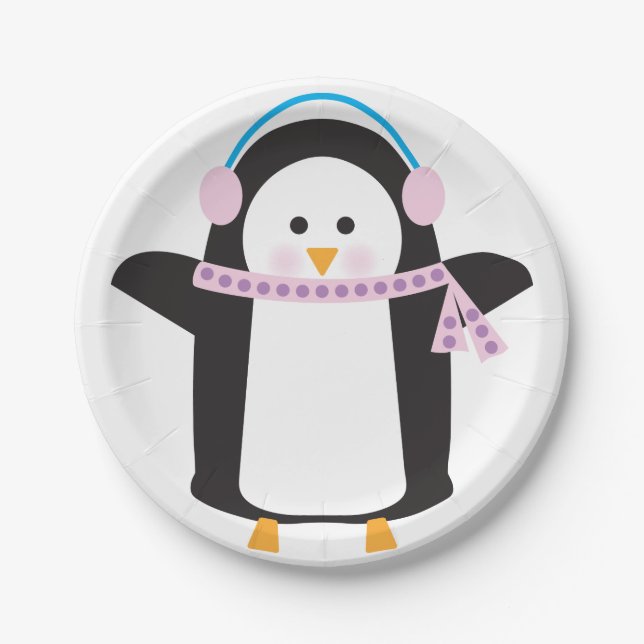 Chilly Penguin Paper Plates (Front)