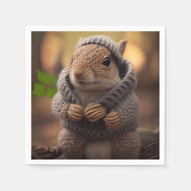 Chilly Squirrel Napkins (Front)