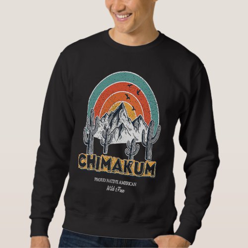 Chimakum Tribe Native American Indian Vintage 1960 Sweatshirt