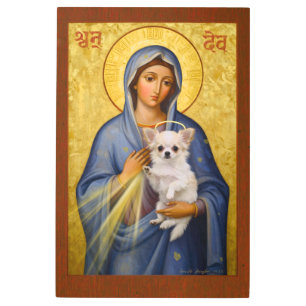 Chimama - Madonna and Chihuahua Metal Print