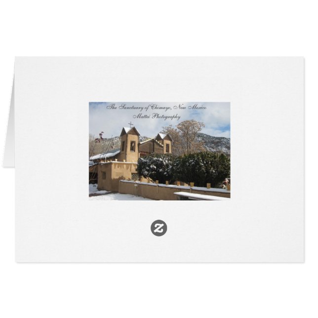 Chimayo New Mexico Christmas Card (Back Horizontal)