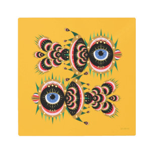 Chimera - Fish Bird 12x12 Metal Print