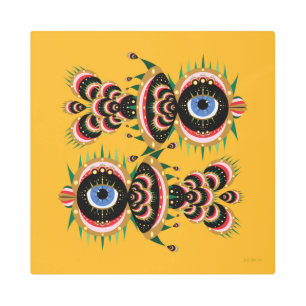 Chimera - Fish Bird 16x16 Metal Print