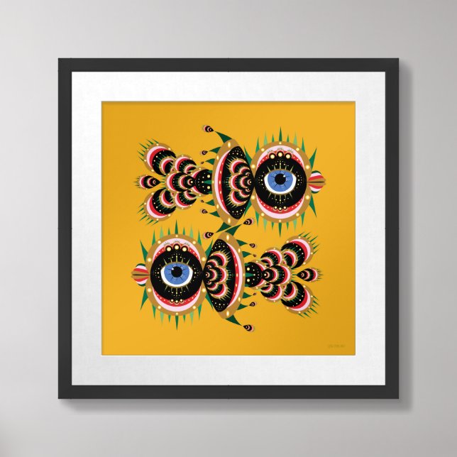 Chimera - Fish Bird 16x16 Print (Framed Front)