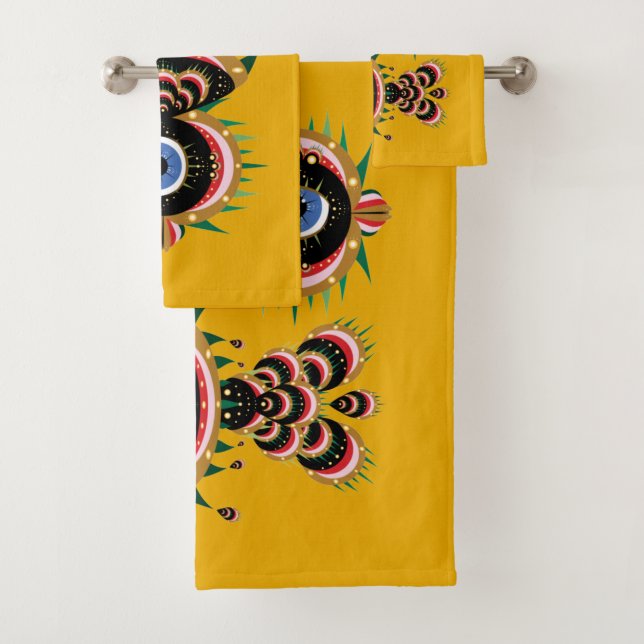 Chimera - Fish Bird Bath Towel Set (Insitu)