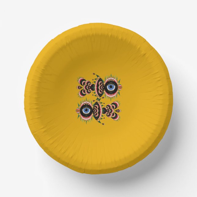 Chimera - Fish Bird Paper Bowls (Front)